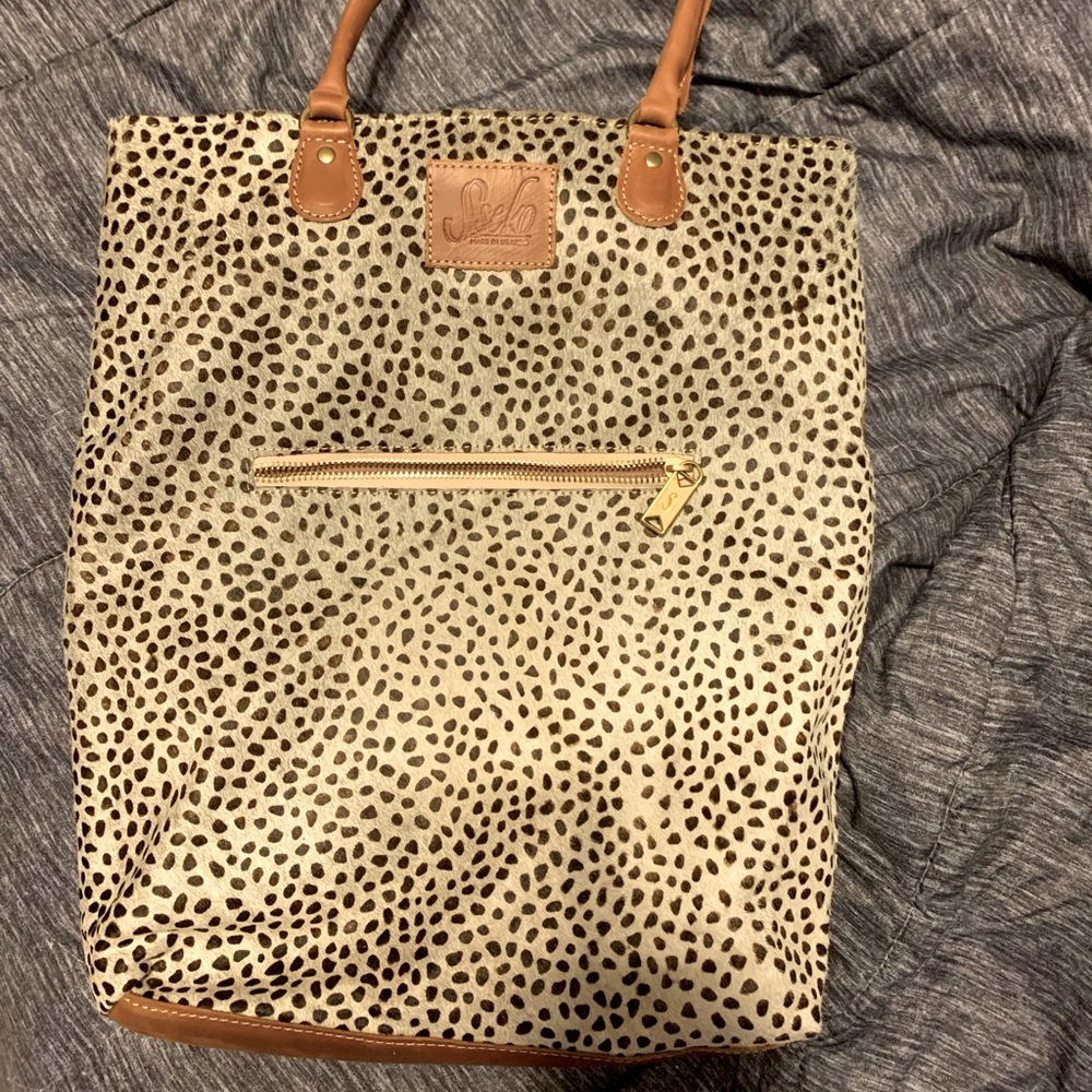 Sseko Convertible Tote in Fauna Hair on Hide
